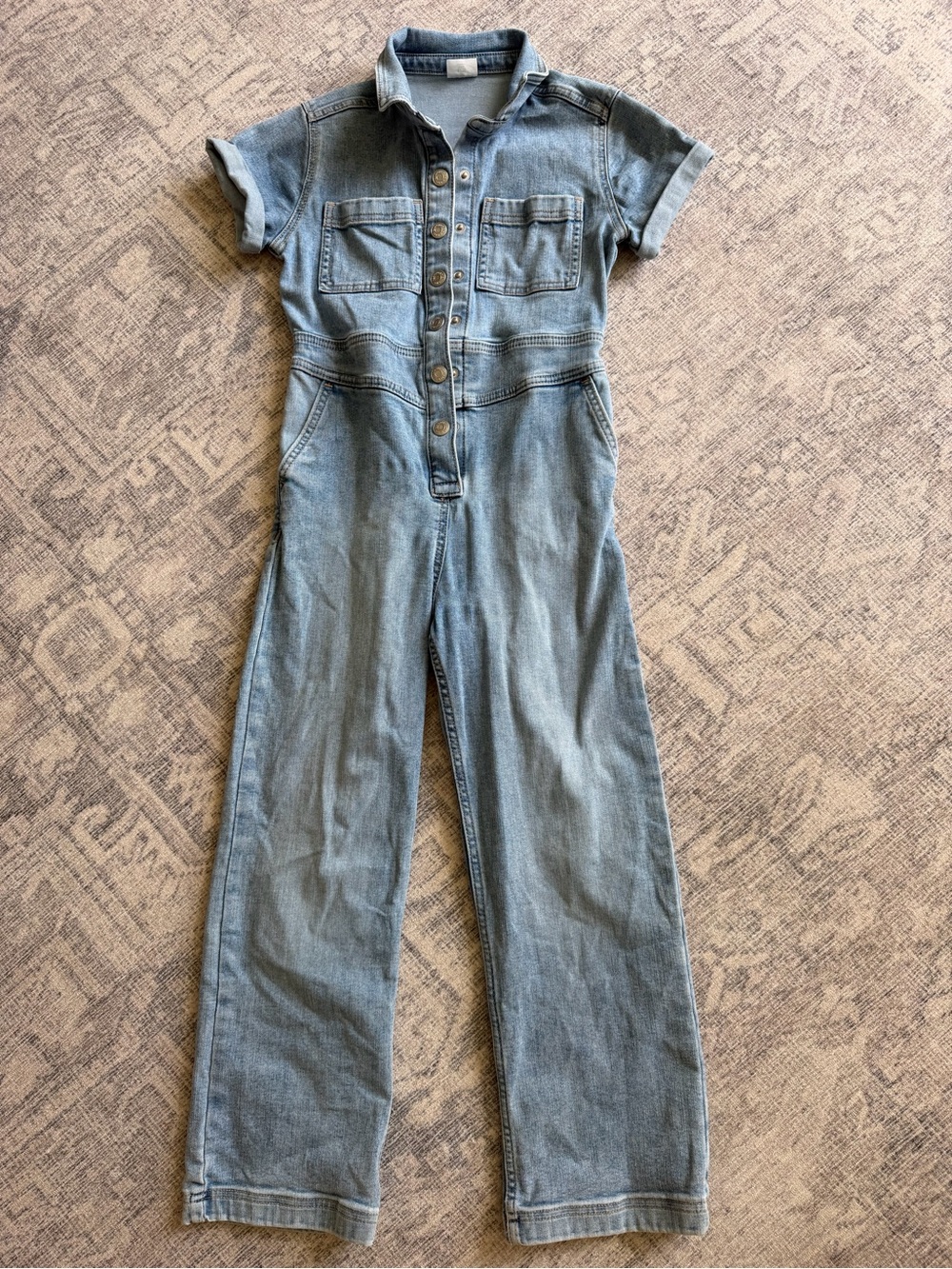 Light Blue Denim Jumpsuit Jeans for Girls